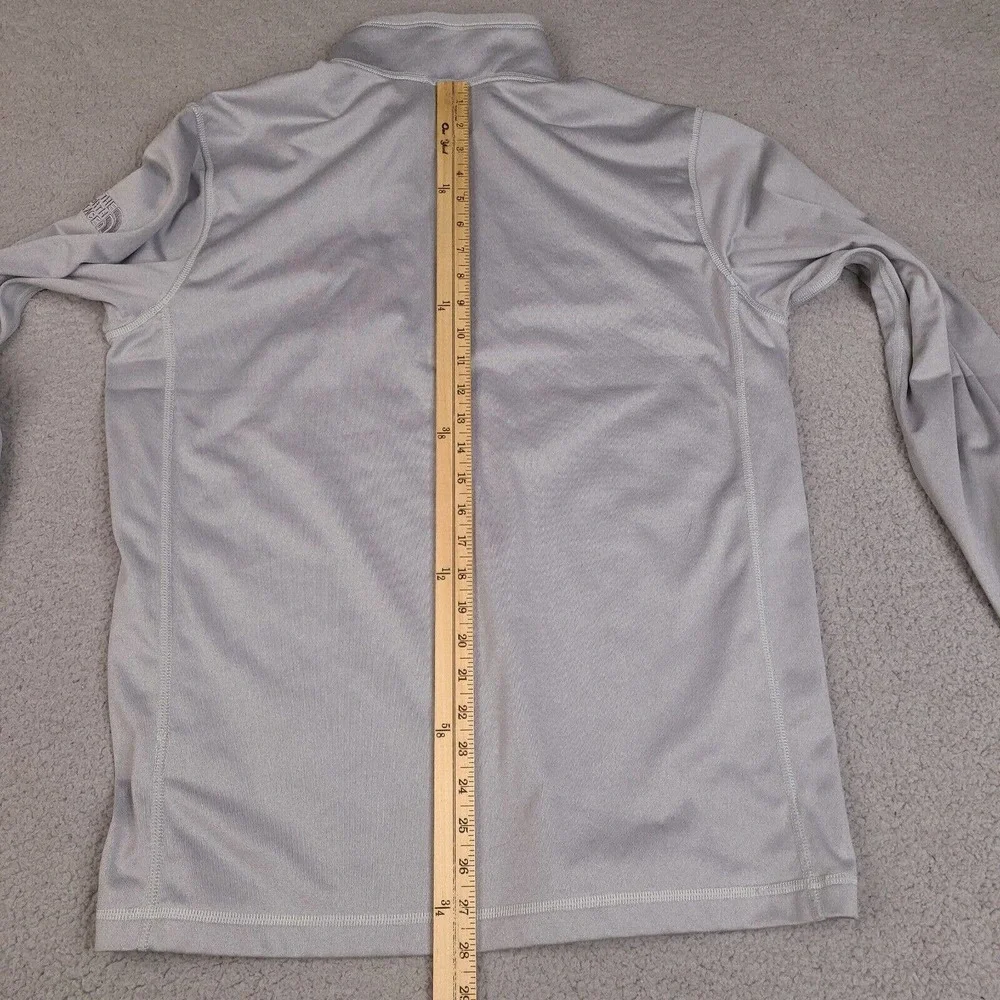 North Face Jacket‎ Mens Large Gray Fleece 1/4 Zip Long Sleeve On. Embroidered